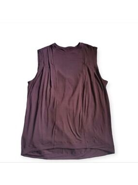 Lululemon Maroon Pleated Sleeveless Top Size 10